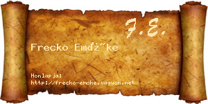Frecko Emőke névjegykártya